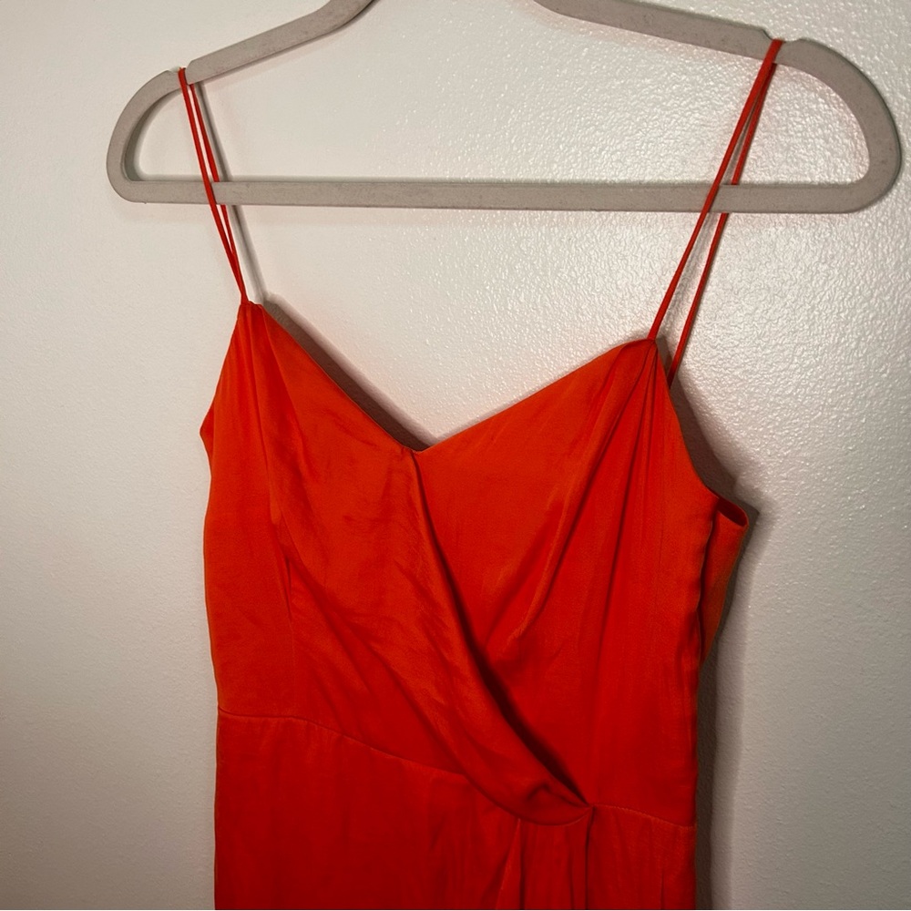 Banana Republic orange crossover hem drapey dress - Picture 2 of 9